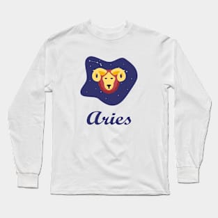 Aries Zodiac Sign Constellation Sky Long Sleeve T-Shirt